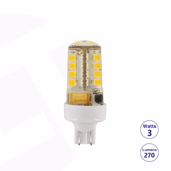 Lt104W2 3W 2700K-6000K Silicone Construction Weatherproof T10 Wedge LED Light Bulbs for Outdoor Landscape Walkway Lawn Lighting